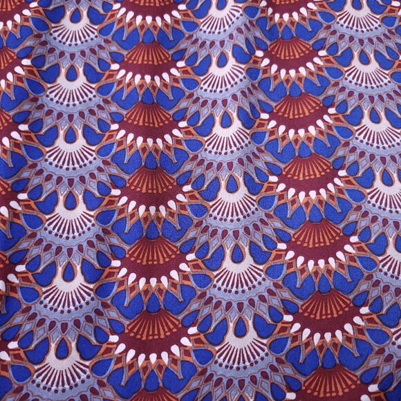 Daniel Rainn Womens Blouse Convertible Sleeve M Geometric Design Top Lightweight - Picture 6 of 9